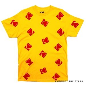 Kodak All Over Logo Gold & Red Men's Tee T-Shirt